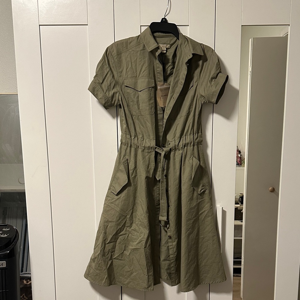 Burberry Khaki Midi Dress